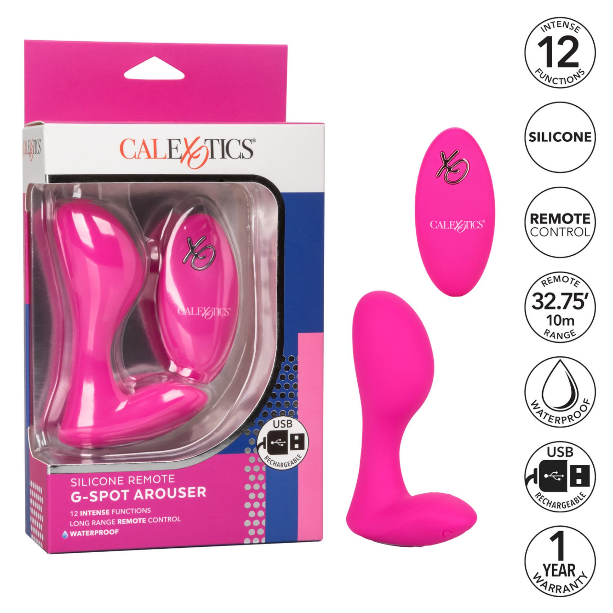 CalExotics Silicone Rechargeable G-Spot Arouser Vibrator with Remote Control