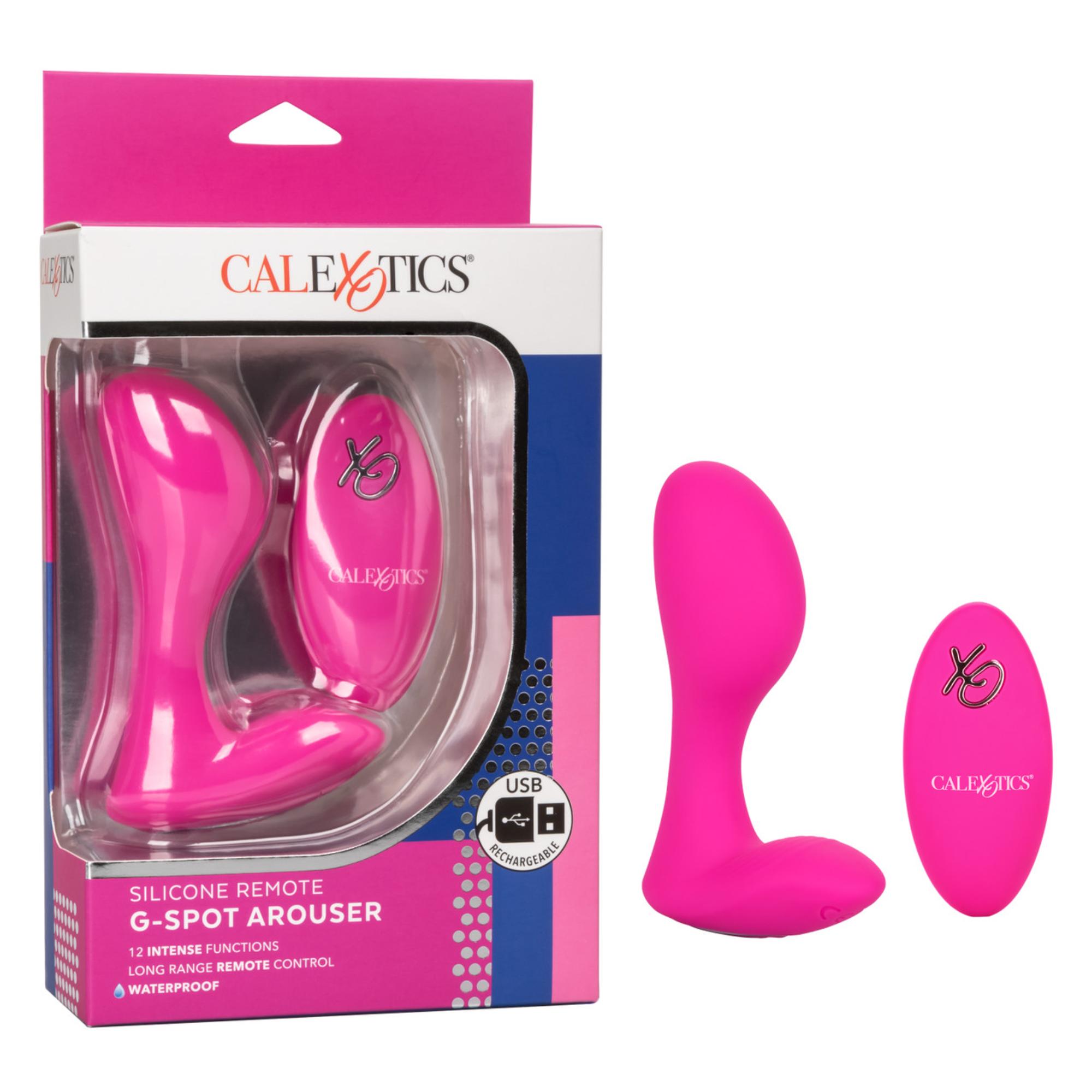 CalExotics Silicone Rechargeable G-Spot Arouser Vibrator with Remote Control