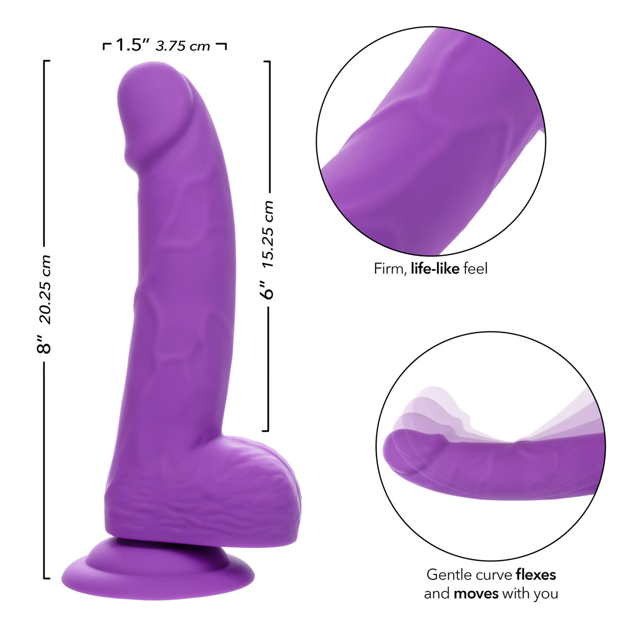 CalExotics Neon Silicone Studs Dildo 6in