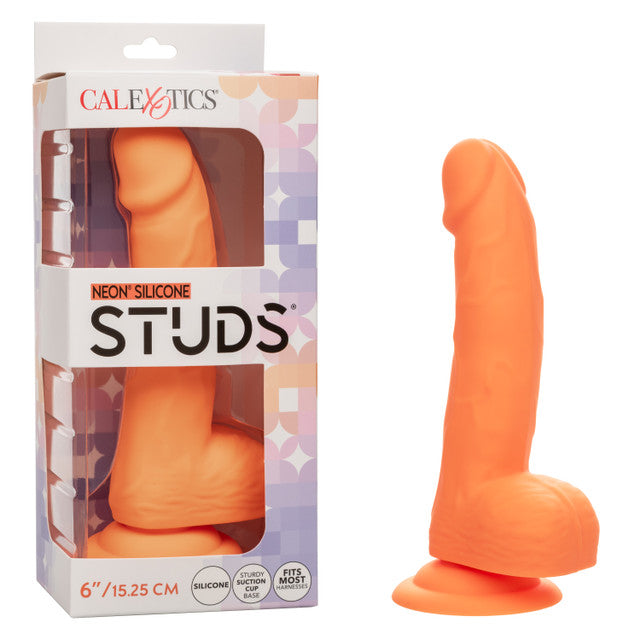 CalExotics Neon Silicone Studs Dildo 6in