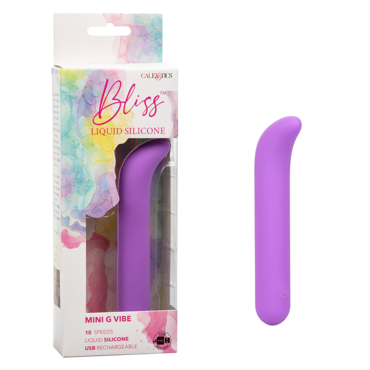 CalExotics Bliss Liquid Silicone Rechargeable Mini G Vibrator - Purple