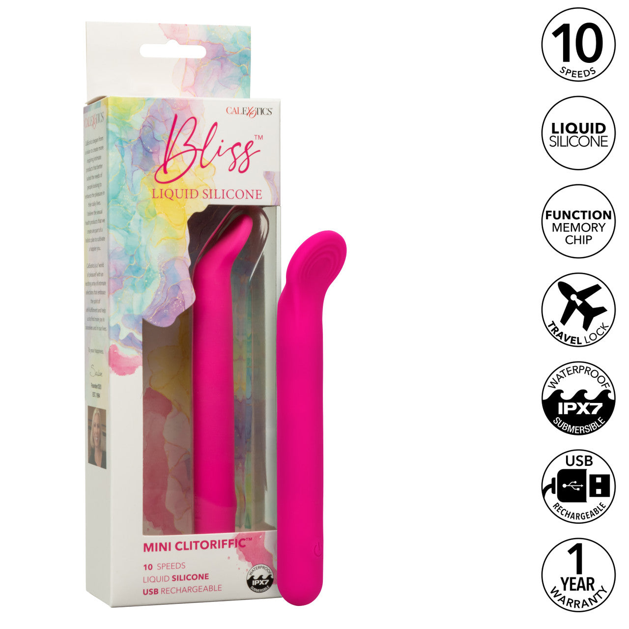 CalExotics Bliss Liquid Silicone Mini Clitoriffic Rechargeable Stimulator