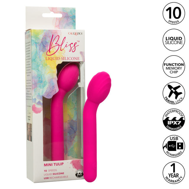 CalExotics Bliss Liquid Silicone Mini Tulip Rechargeable G-Spot Vibrator