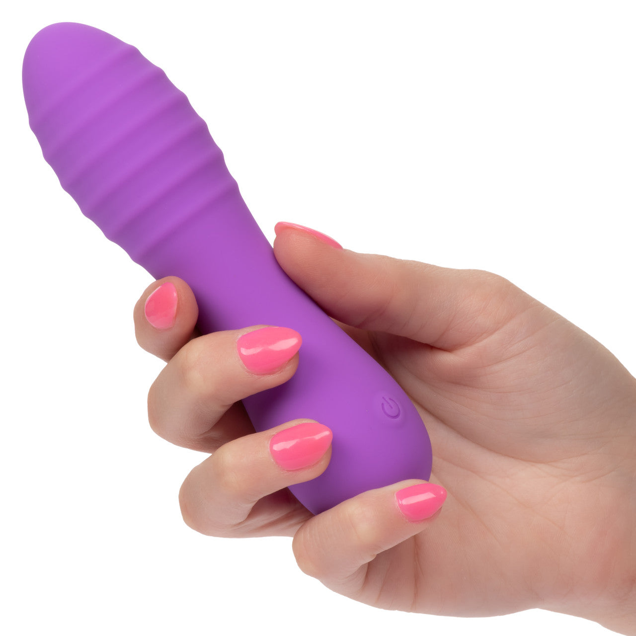 CalExotics Bliss Liquid Silicone Ripple Rechargeable Vibrator with Clitoral Stimulator