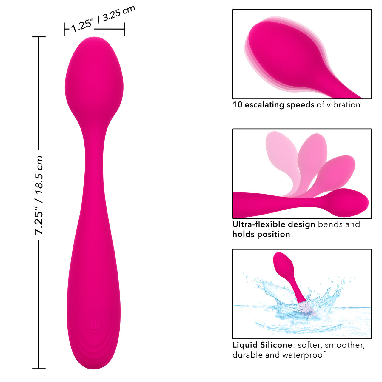 CalExotics Bliss Liquid Silicone Bendie G Rechargeable G-Spot Vibrator