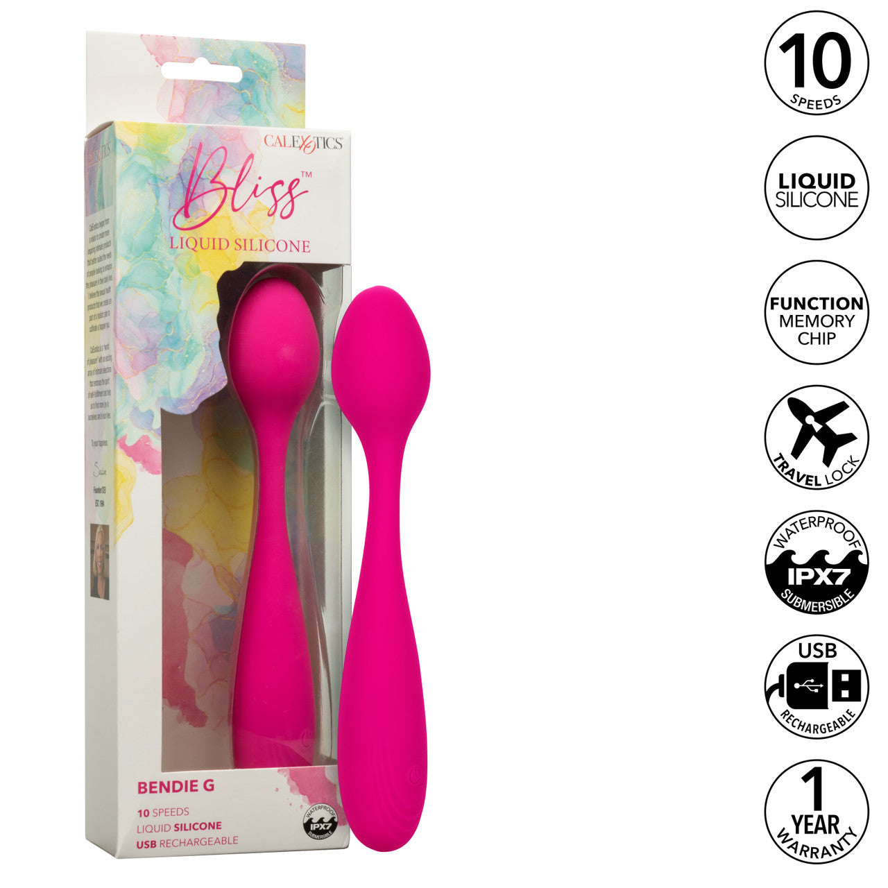 CalExotics Bliss Liquid Silicone Bendie G Rechargeable G-Spot Vibrator