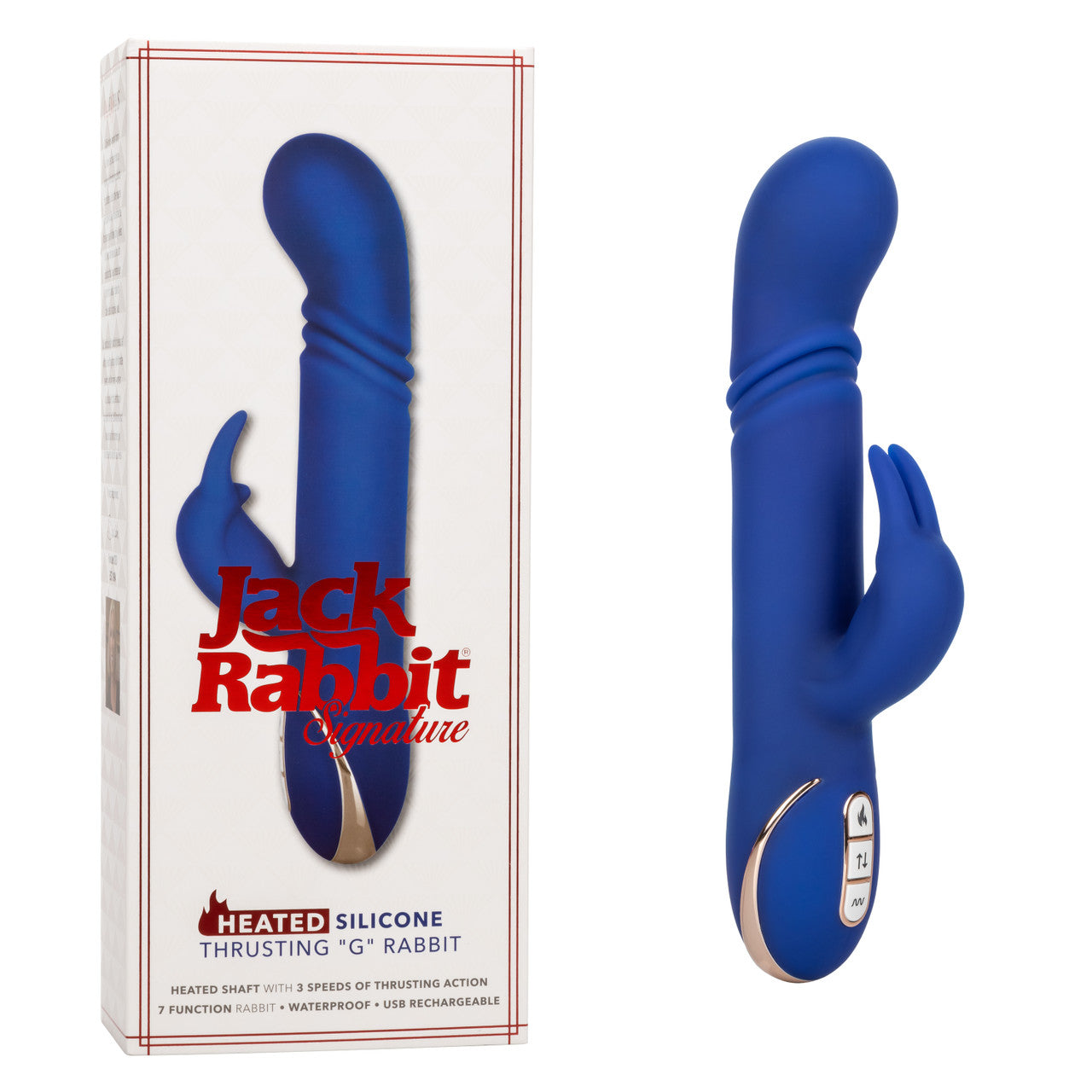 Calexotics Jack Rabbit® Signature Heated Silicone Thrusting "G" Rabbit