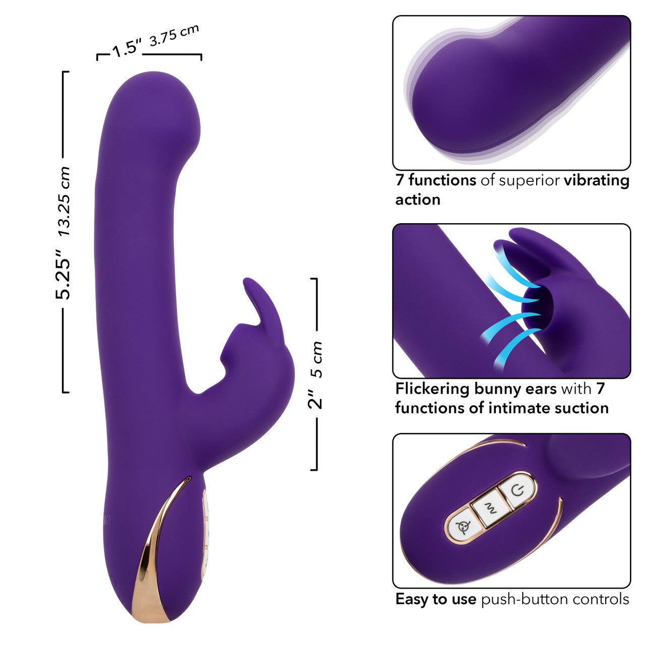 CalExotics Jack Rabbit Signature Rechargeable Silicone Suction Rabbit Vibrator