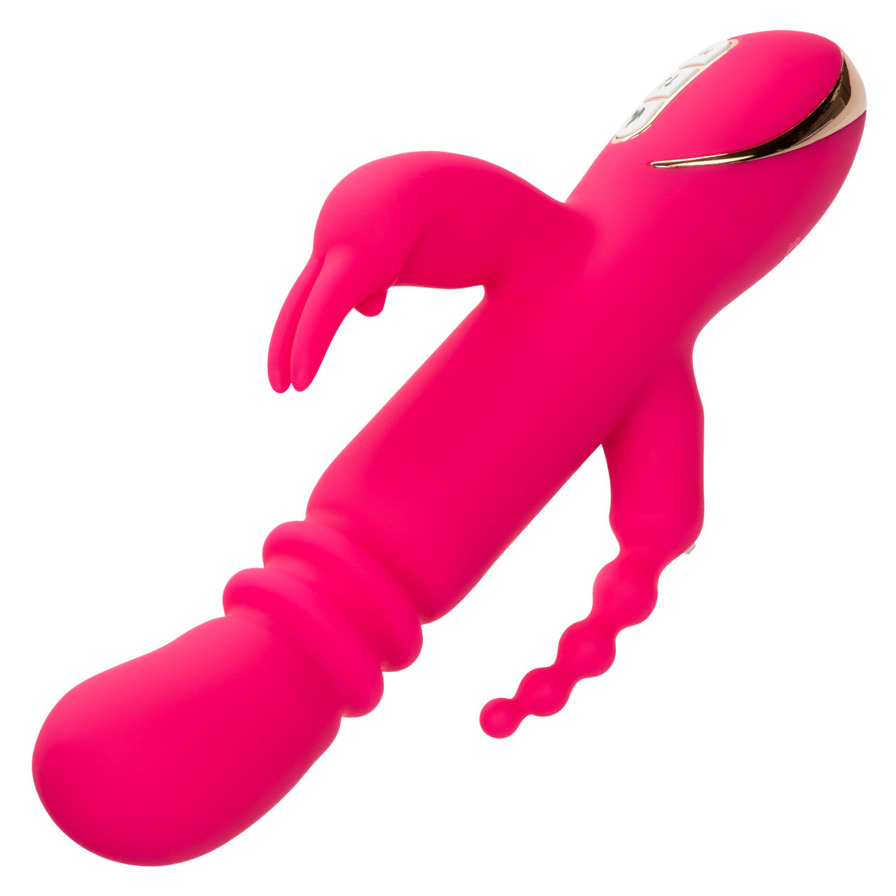 CalExotics Jack Rabbit Signature Heated Rechargeable Silicone Triple Fantasy Rabbit Vibrator