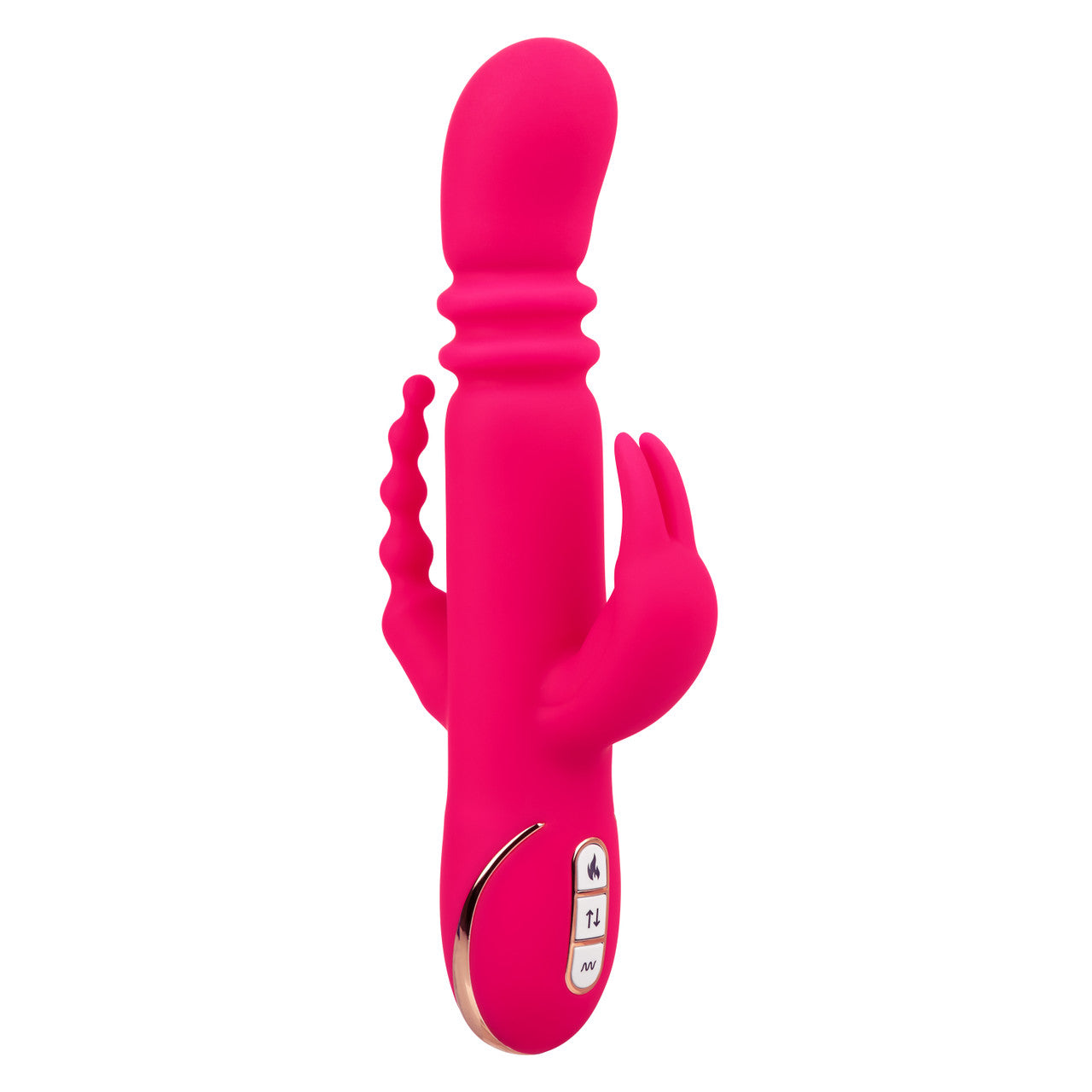 CalExotics Jack Rabbit Signature Heated Rechargeable Silicone Triple Fantasy Rabbit Vibrator