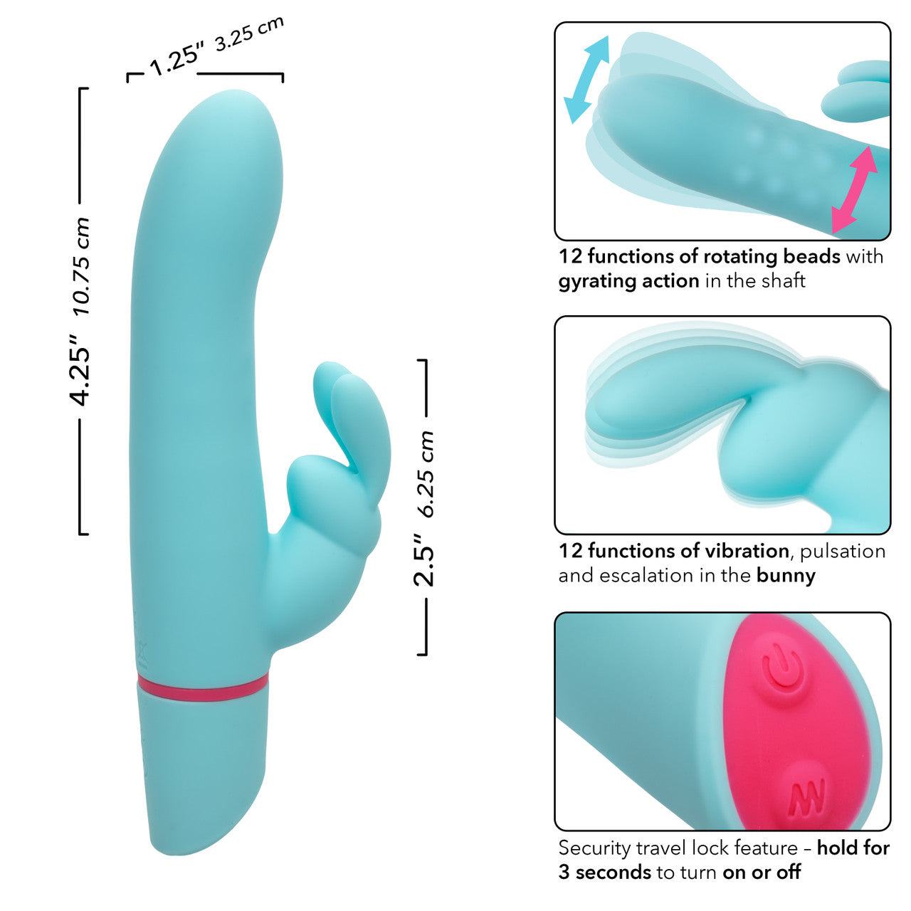 CalExotics Love Bunny Rotating Bunny Rechargeable Silicone Rabbit Vibrator