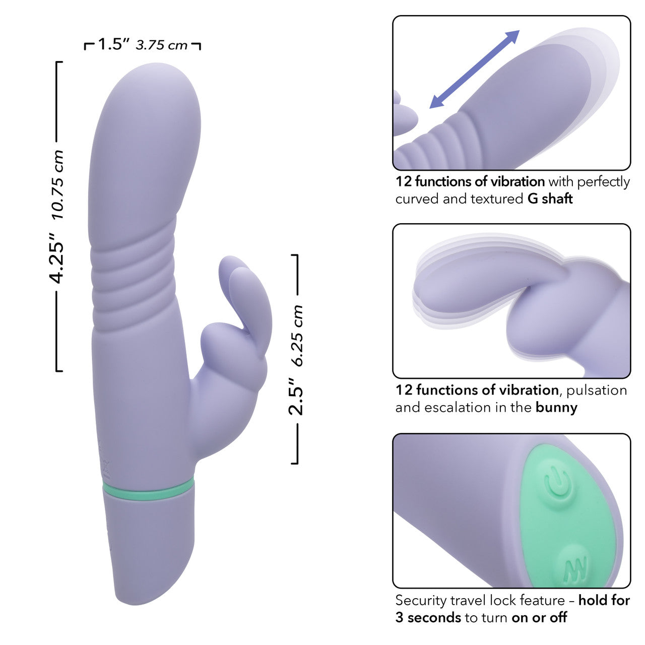 Love Bunny Thrusting Bunny Rechargeable Silicone Rabbit Vibrator