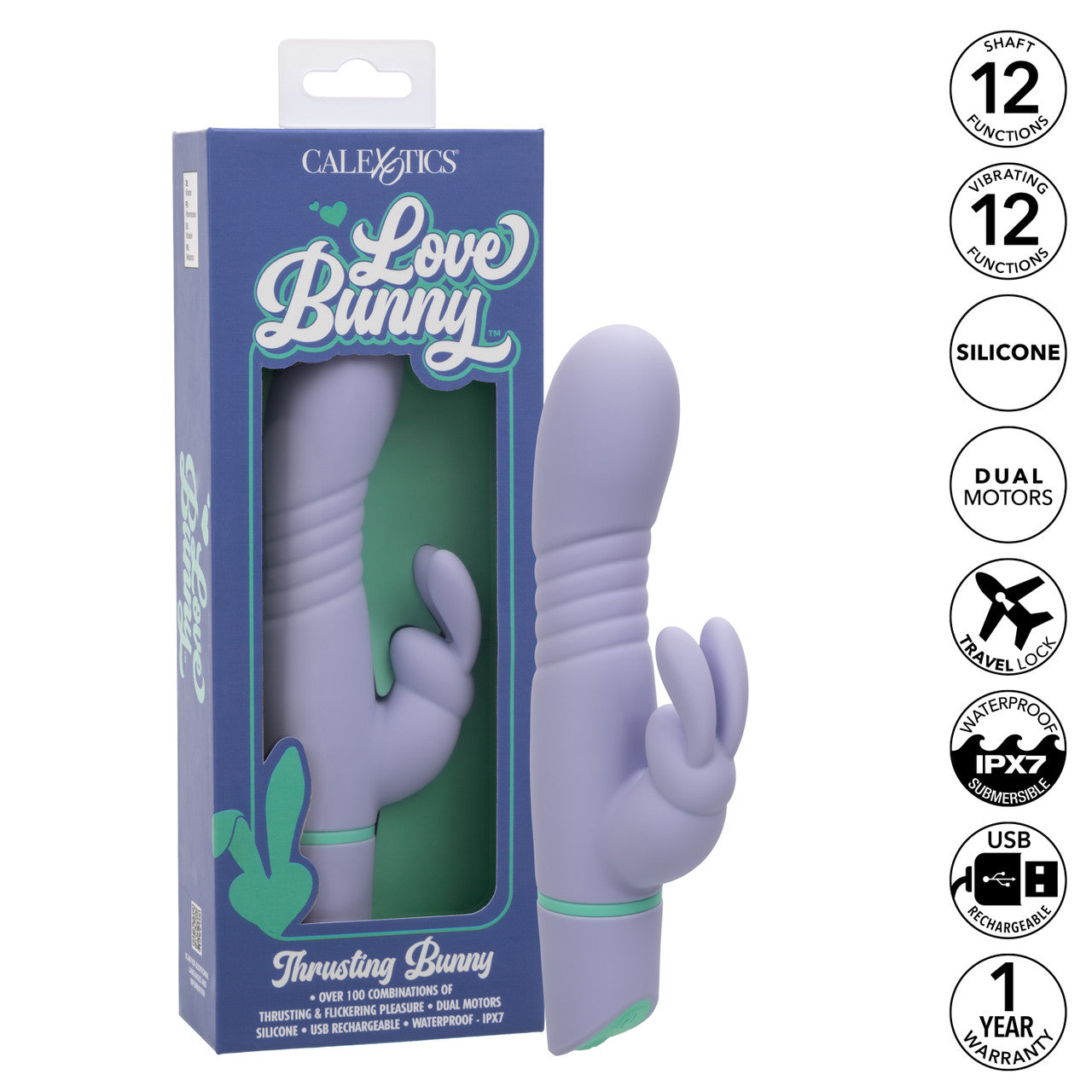 Love Bunny Thrusting Bunny Rechargeable Silicone Rabbit Vibrator