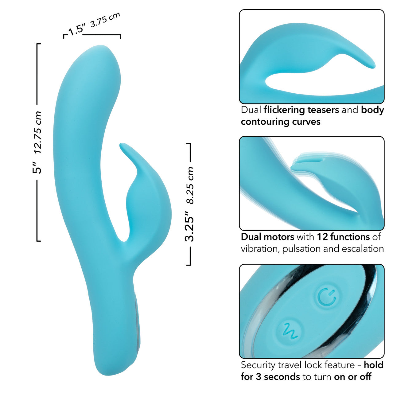 CalExotics Azure Collection Bunny G Rechargeable Silicone Vibrator