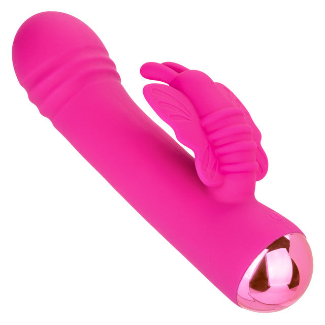 CalExotics Thicc Chubby Rotating Rechargeable Silicone Butterfly Rabbit Vibrator