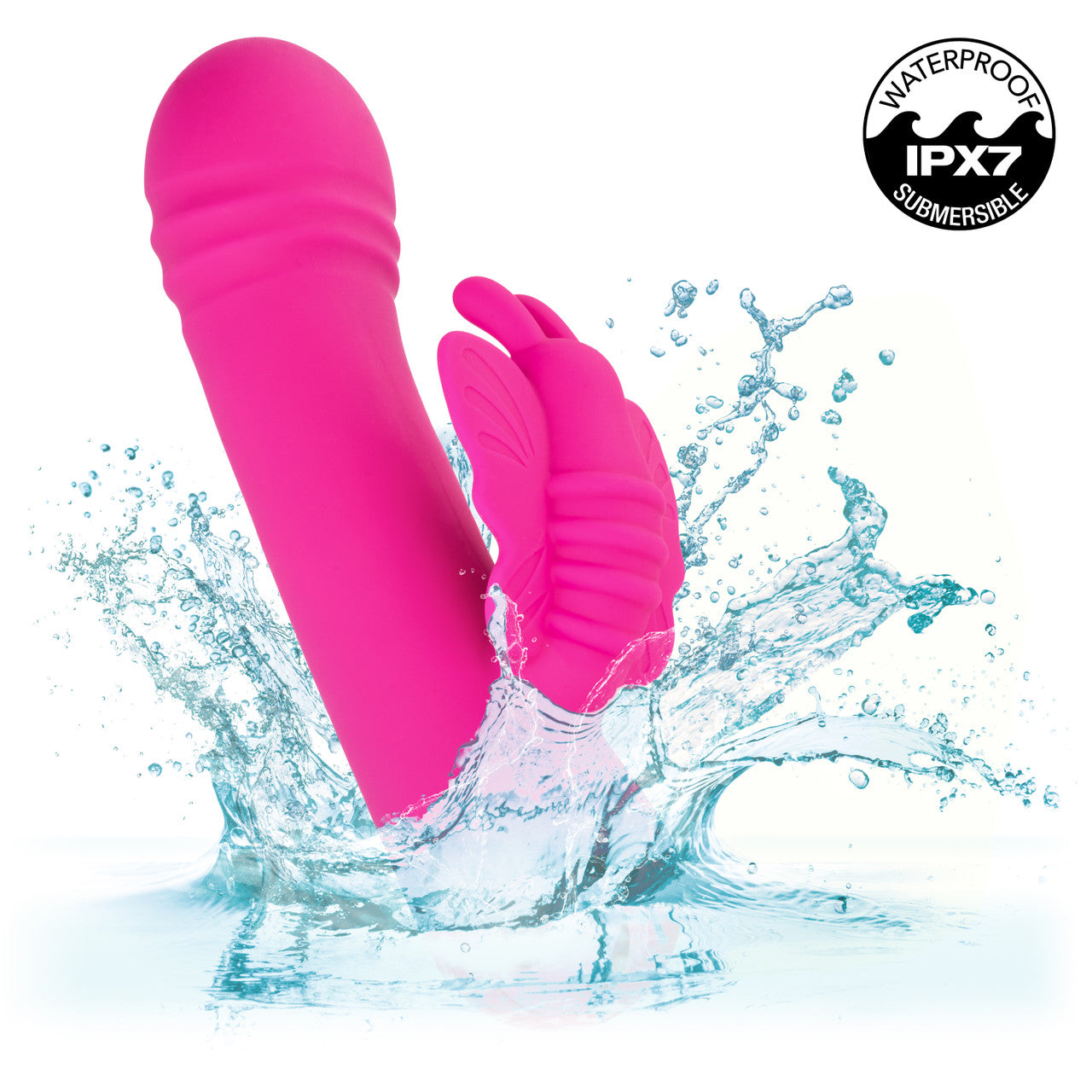 CalExotics Thicc Chubby Rotating Rechargeable Silicone Butterfly Rabbit Vibrator