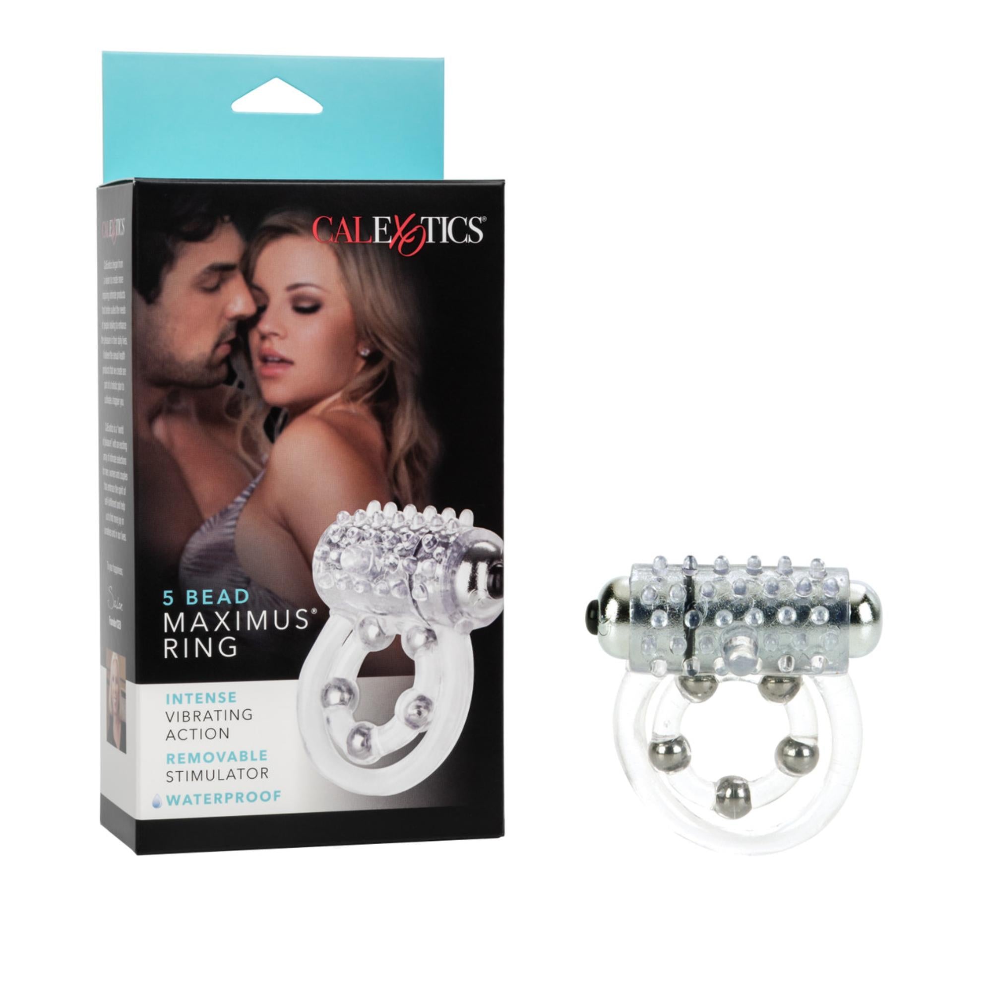 CalExotics Couple's Enhancers 5 Bead Maximus Ring Vibrating Cock Ring