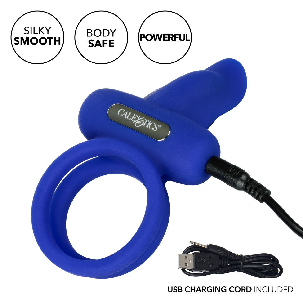 CalExotics Silicone Rechargeable Dual Pleasure Enhancer Cock Ring