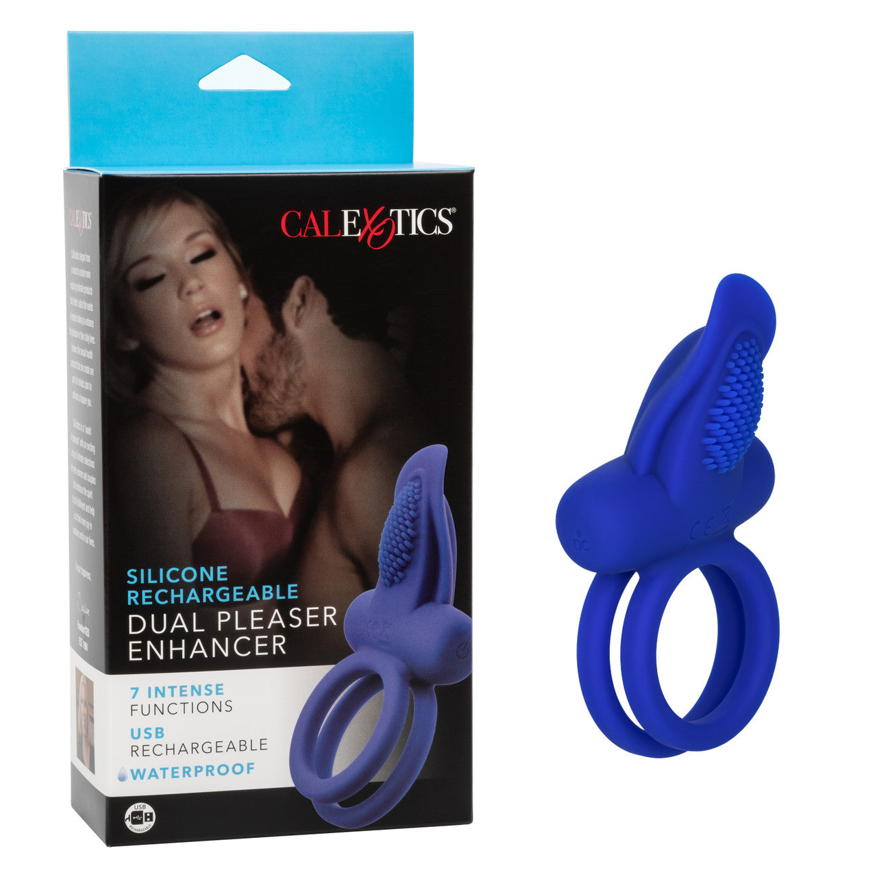 CalExotics Silicone Rechargeable Dual Pleasure Enhancer Cock Ring