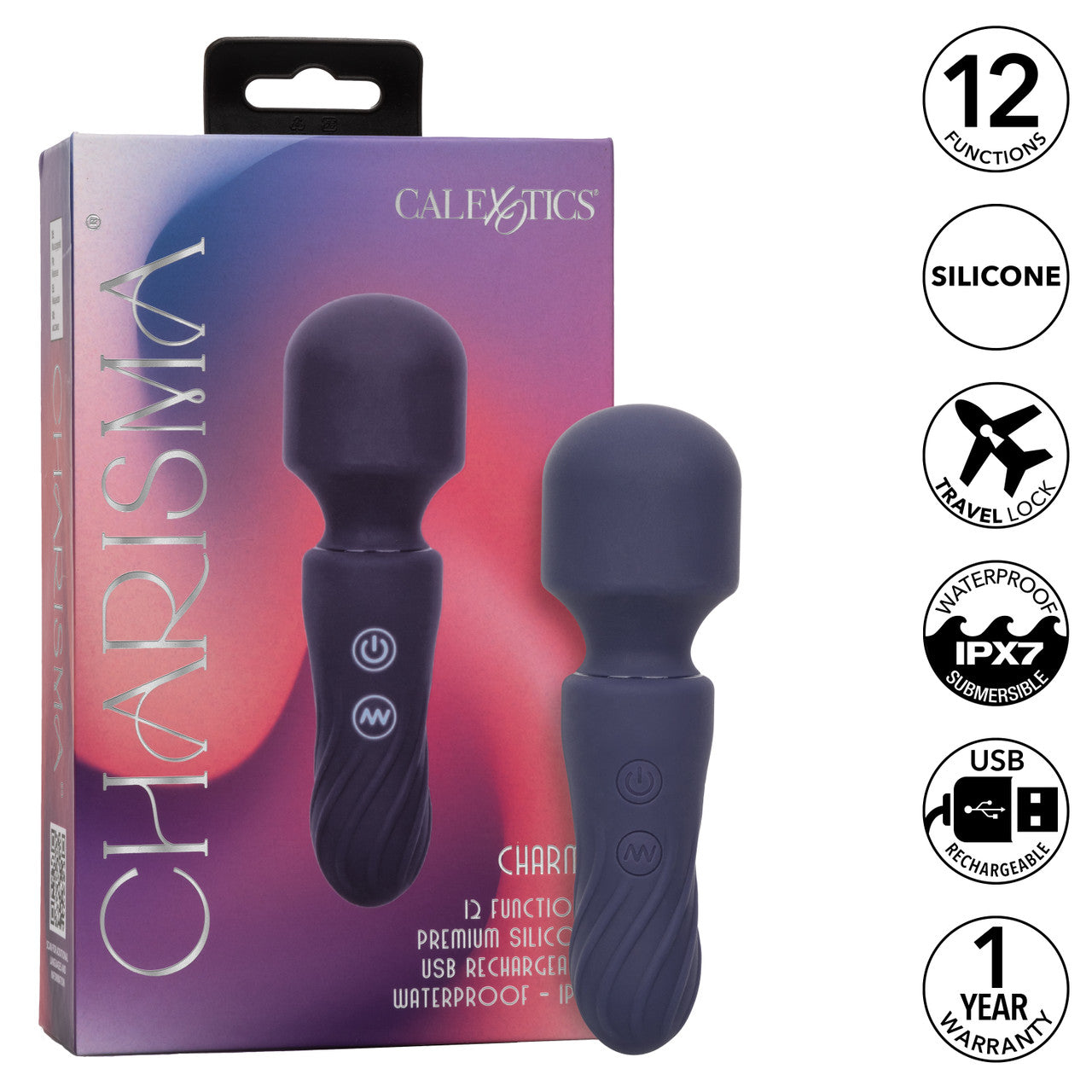 CalExotics Charisma Charm Rechargeable Silicone Massager Wand