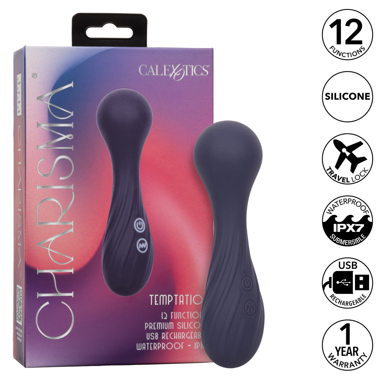 CalExotics Charisma Temptation Rechargeable Silicone Massager Wand