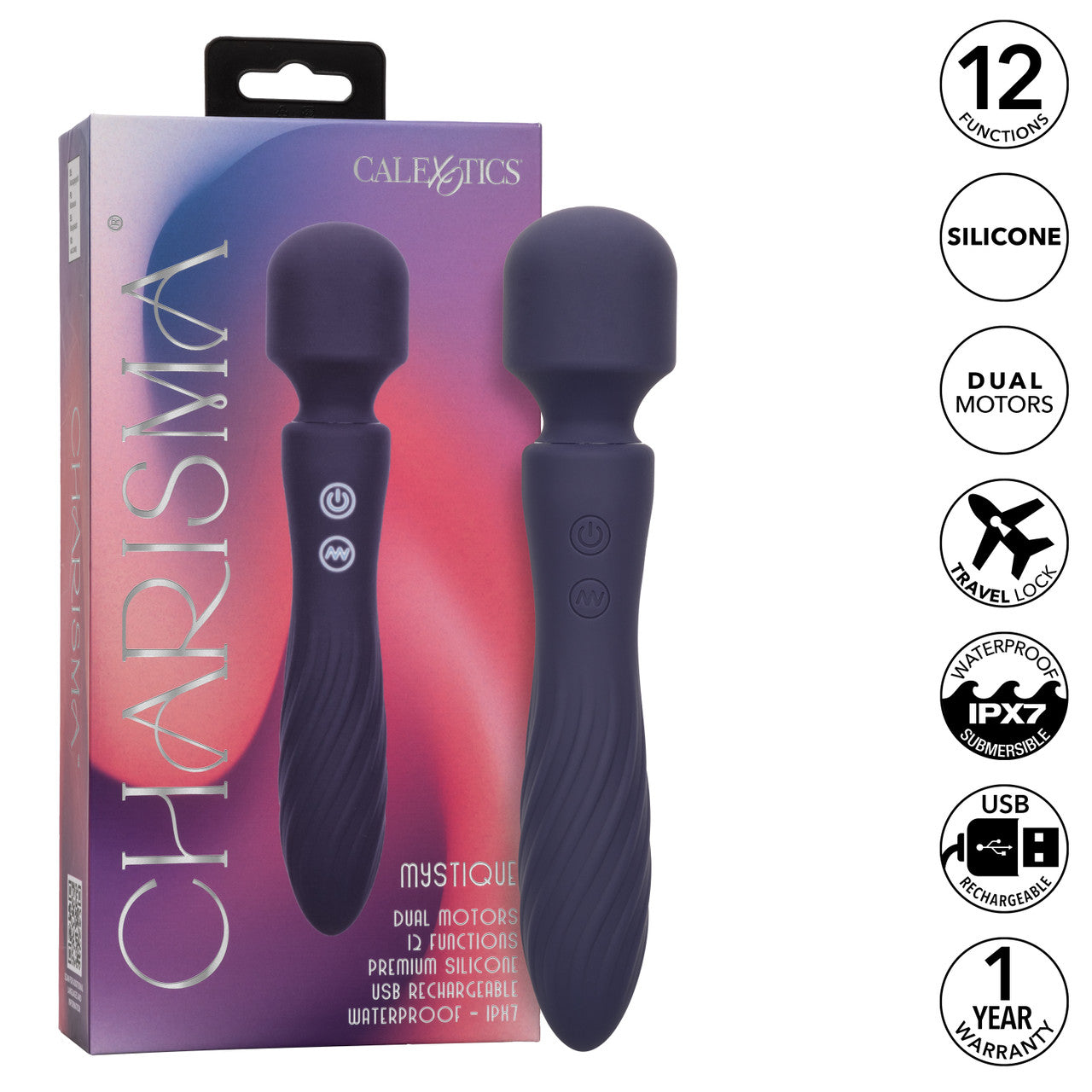 CalExotics Charisma Mystique Rechargeable Silicone Massager Wand