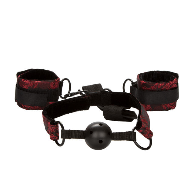 Calexotics Scandal® Breathable Ball Gag With Cuffs