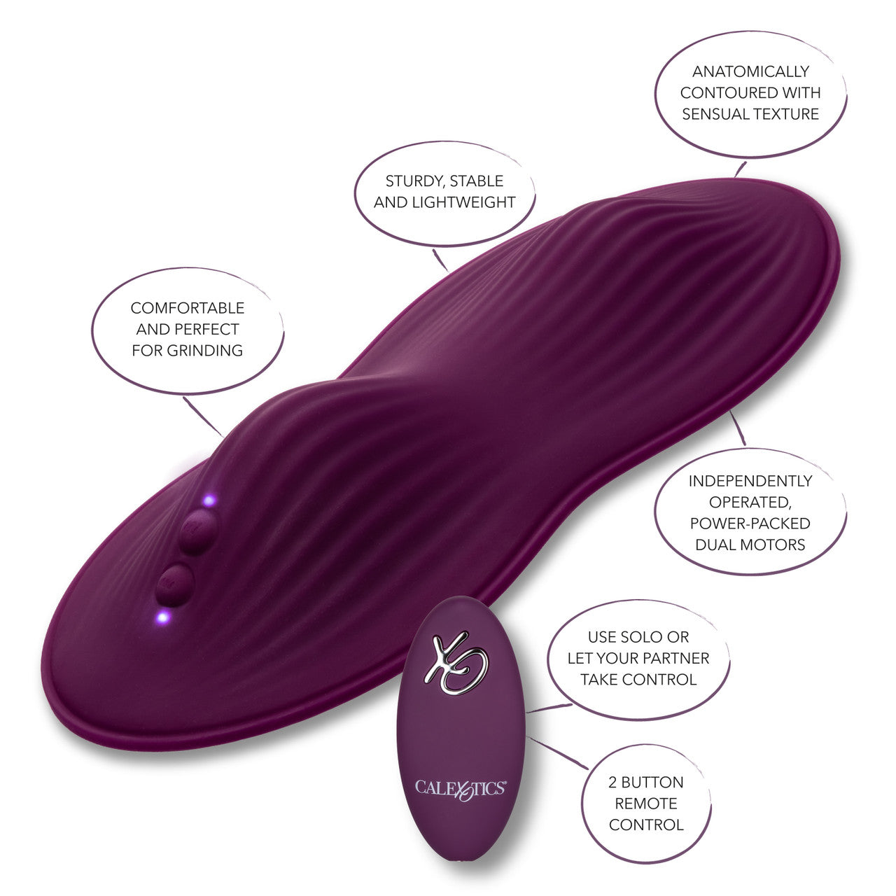 CalExotics Lust Remote Control Dual Rider Rechargeable Silicone Massager