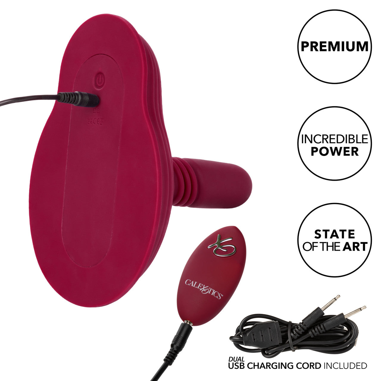 CalExotics Dual Rider Rechargeable Silicone Remote Control Thrust & Grind Massager