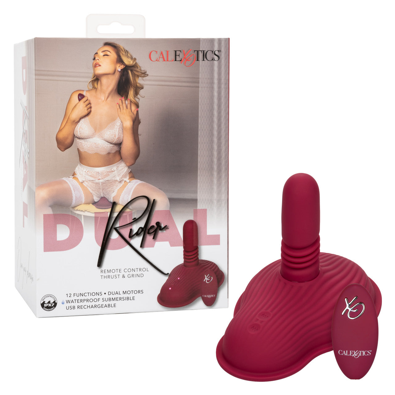 CalExotics Dual Rider Rechargeable Silicone Remote Control Thrust & Grind Massager