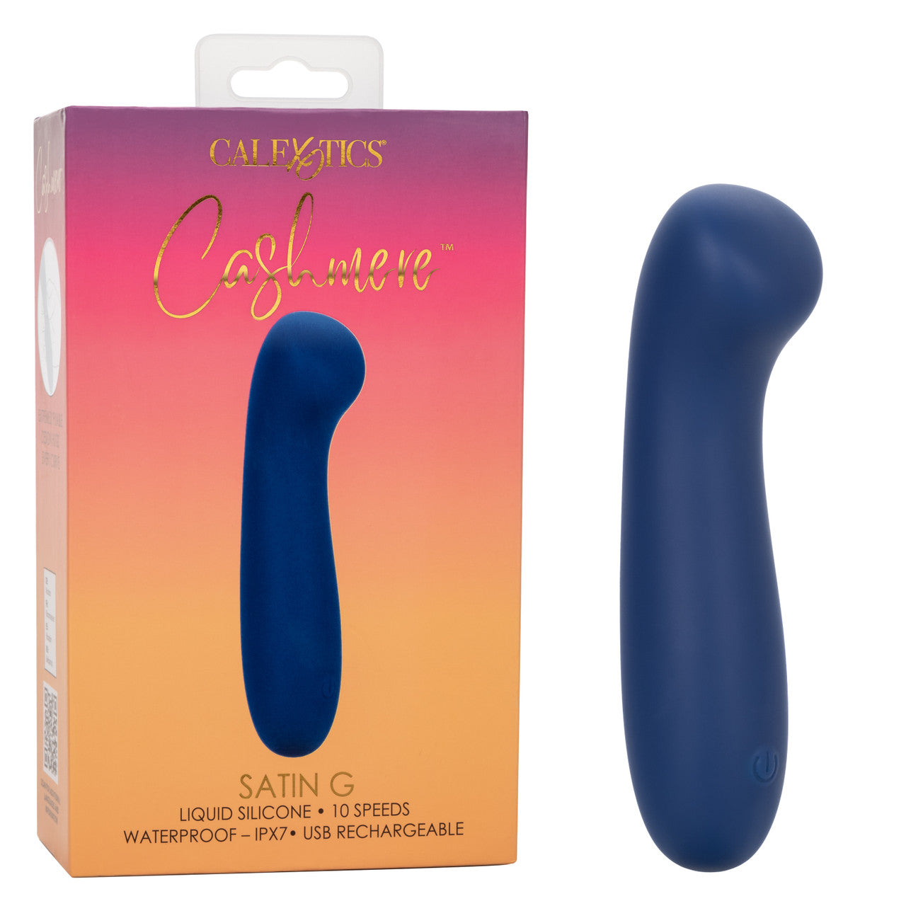 CalExotics Cashmere Satin G Rechargeable Silicone G-Spot Vibrator with Clitoral Stimulator