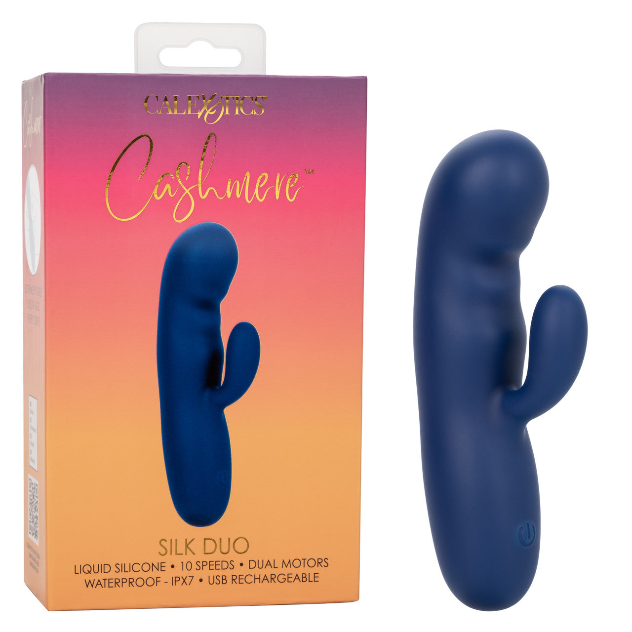 CalExotics Cashmere Silk Duo Rechargeable Silicone Rabbit Vibrator