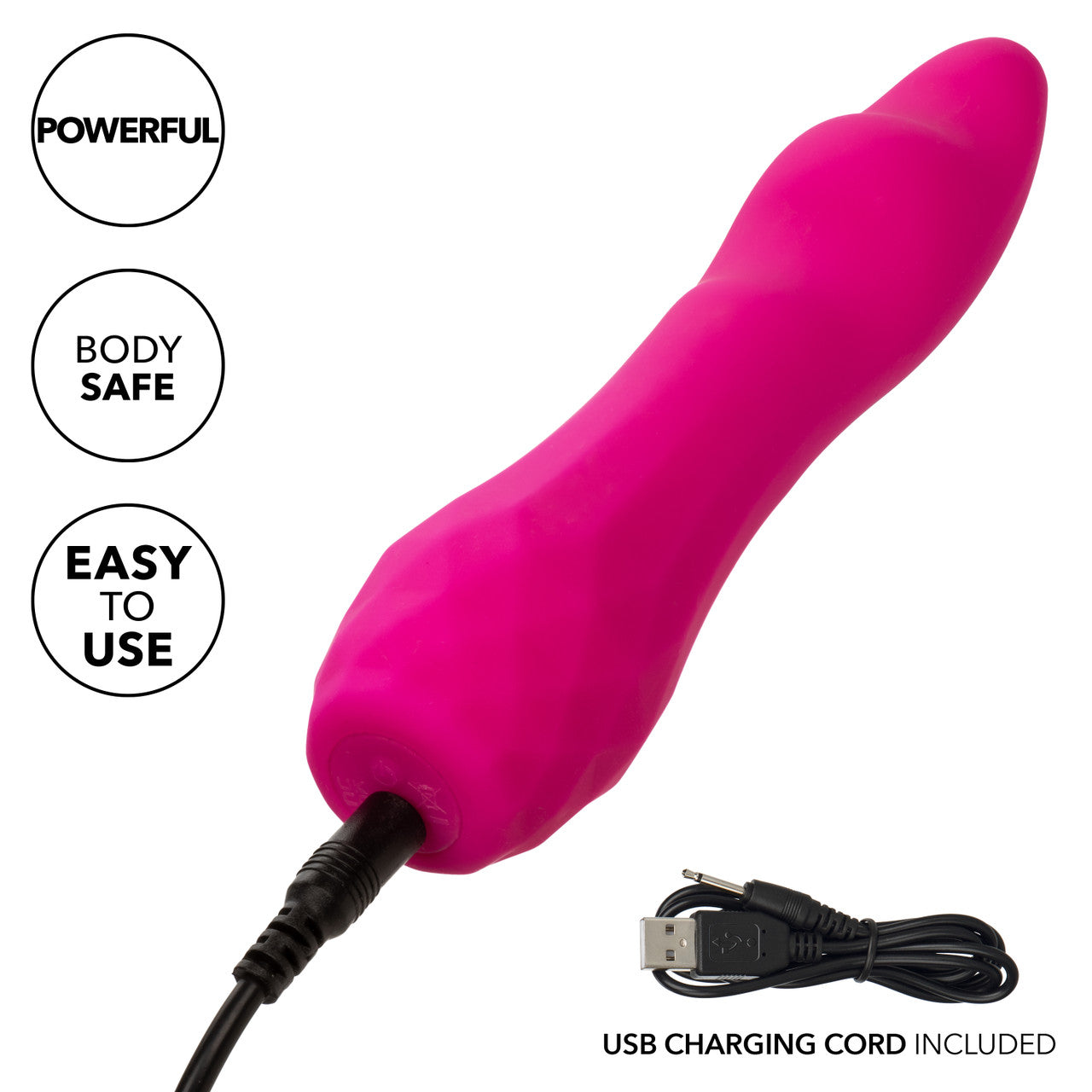 CalExotics Gia Curved Pleaser Silicone Rechargeable Vibrator