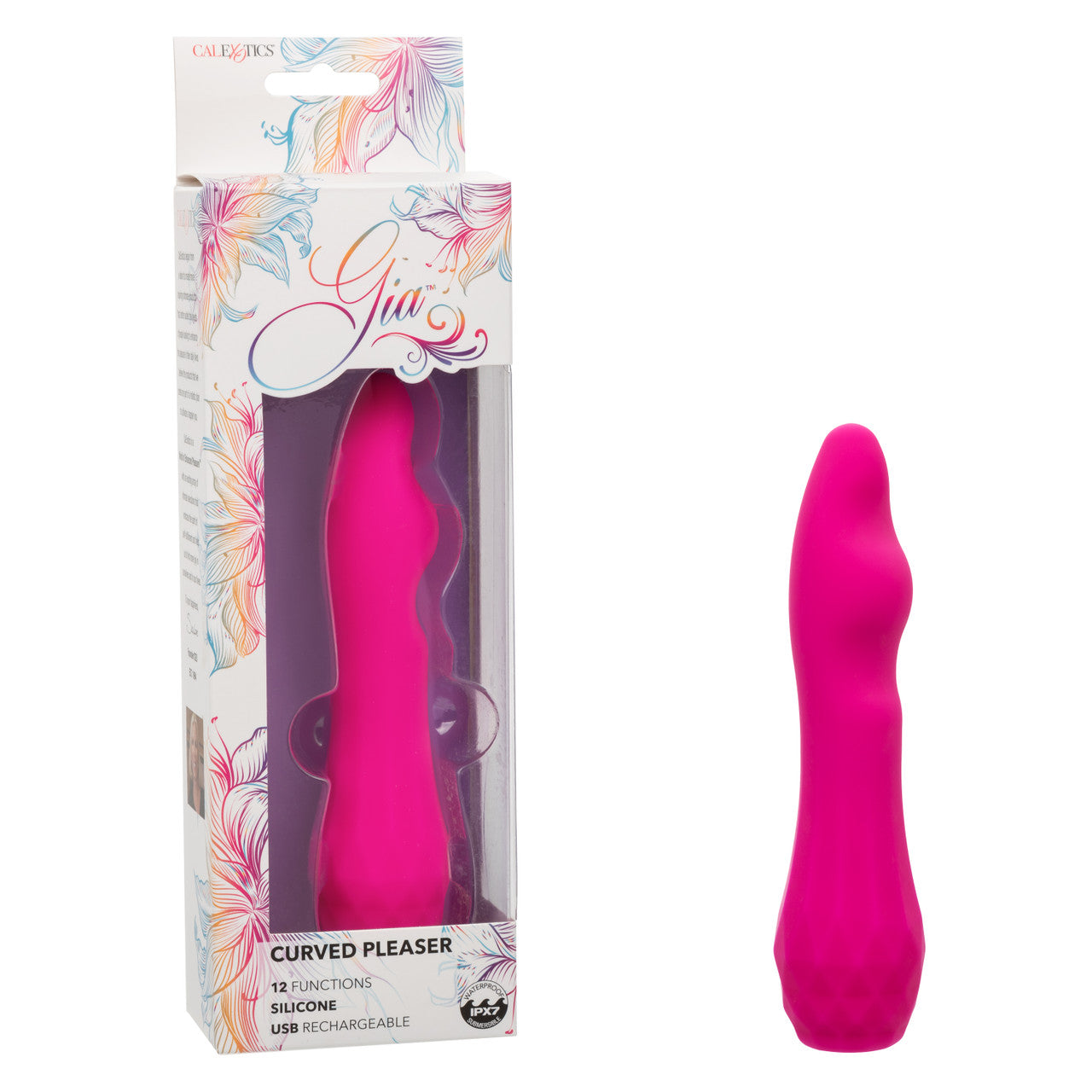 CalExotics Gia Curved Pleaser Silicone Rechargeable Vibrator