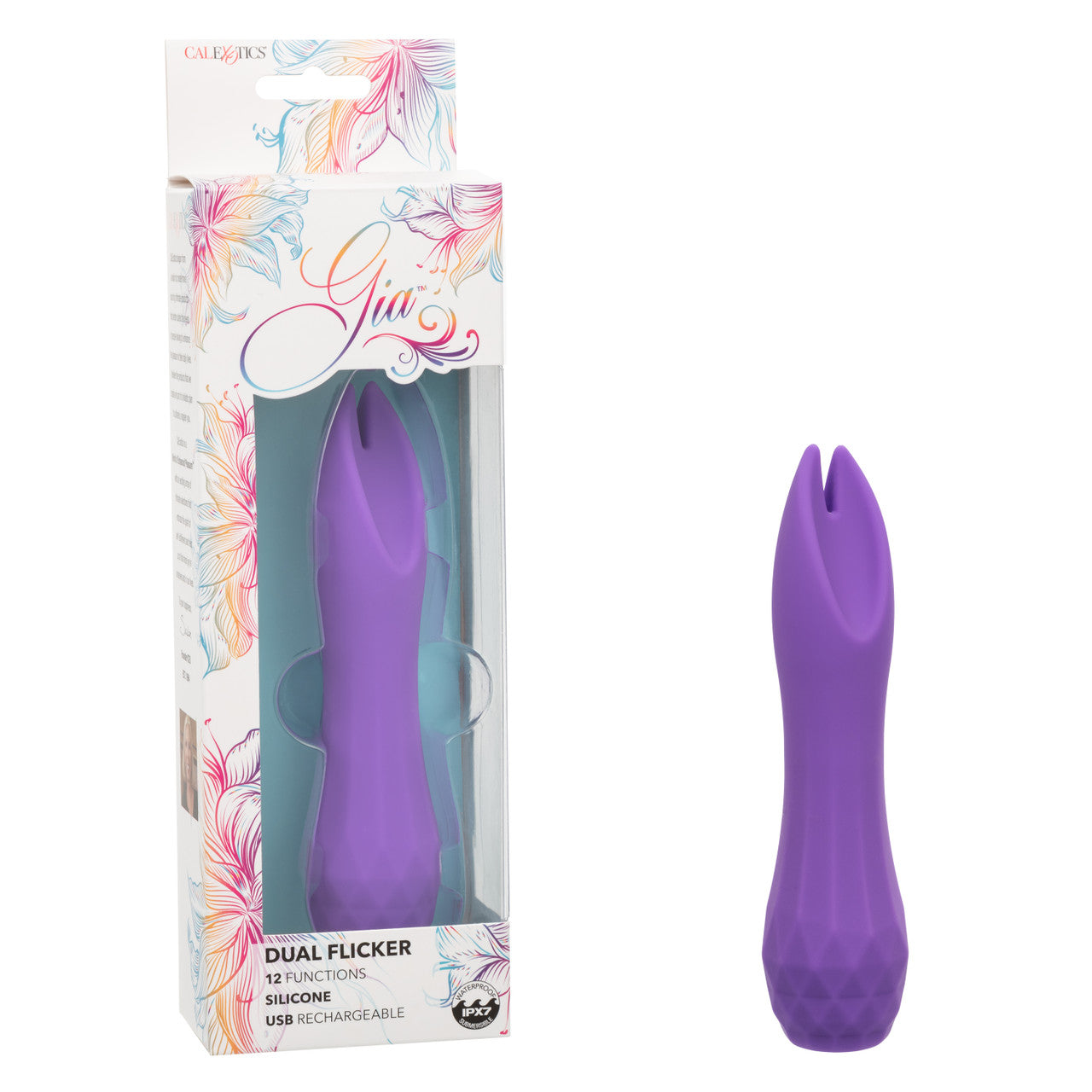 CalExotics Gia Dual Flicker Silicone Rechargeable Vibrator