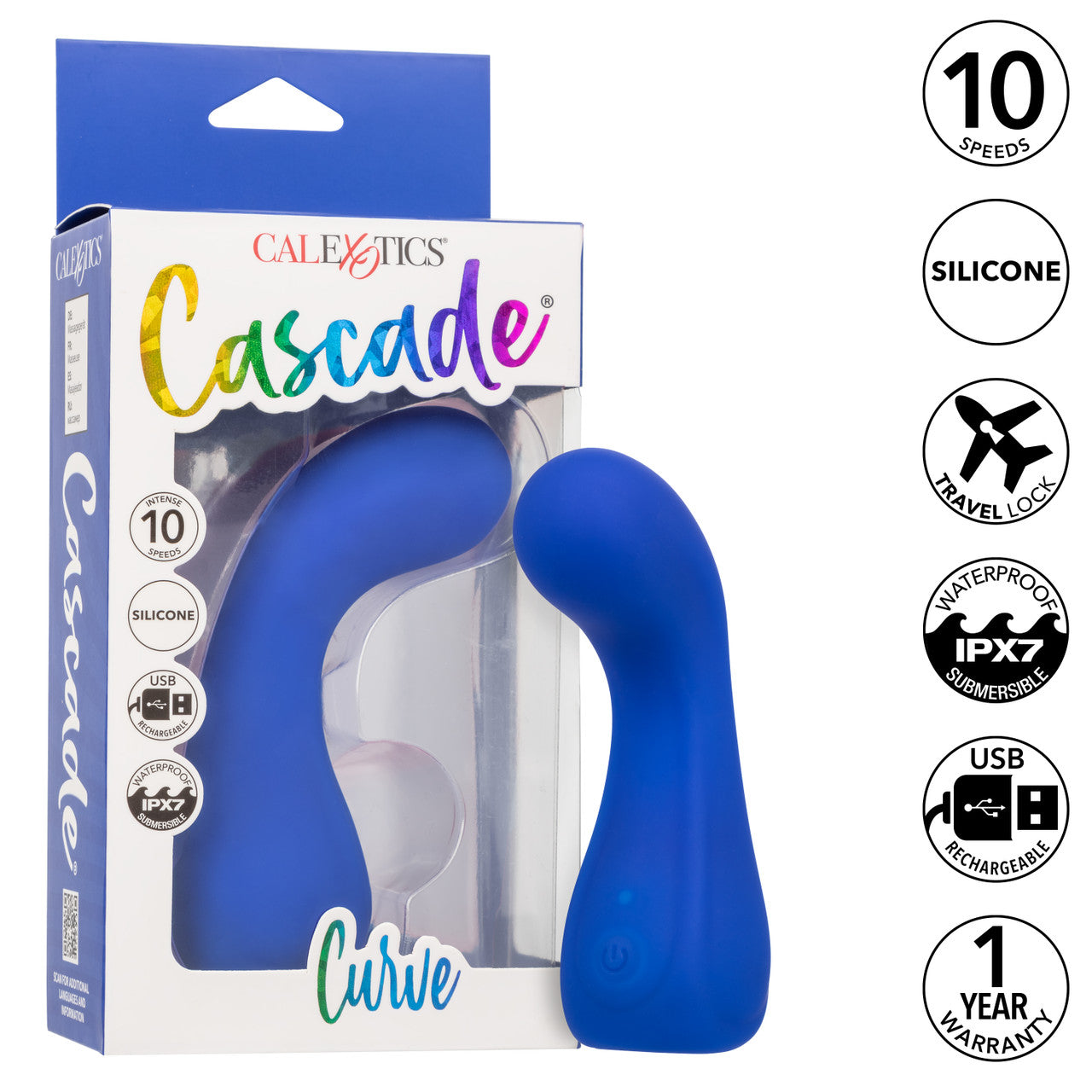 CalExotics Cascade Curve Rechargeable Silicone Vibrator