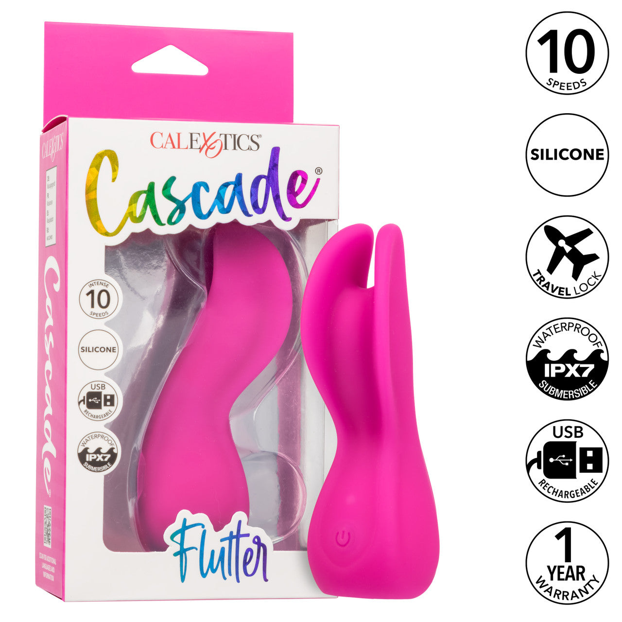 CalExotics Cascade Flutter Rechargeable Silicone Vibrator