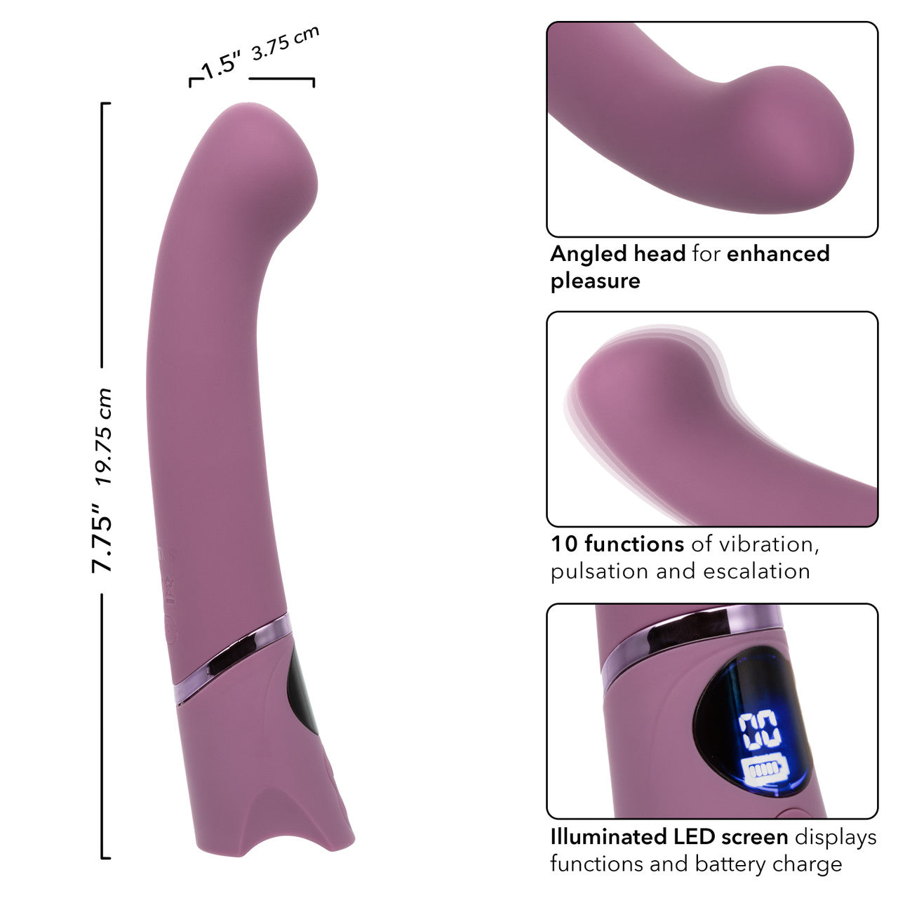 CalExotics Orgasmatron Digital G-Wand Rechargeable Silicone Massager