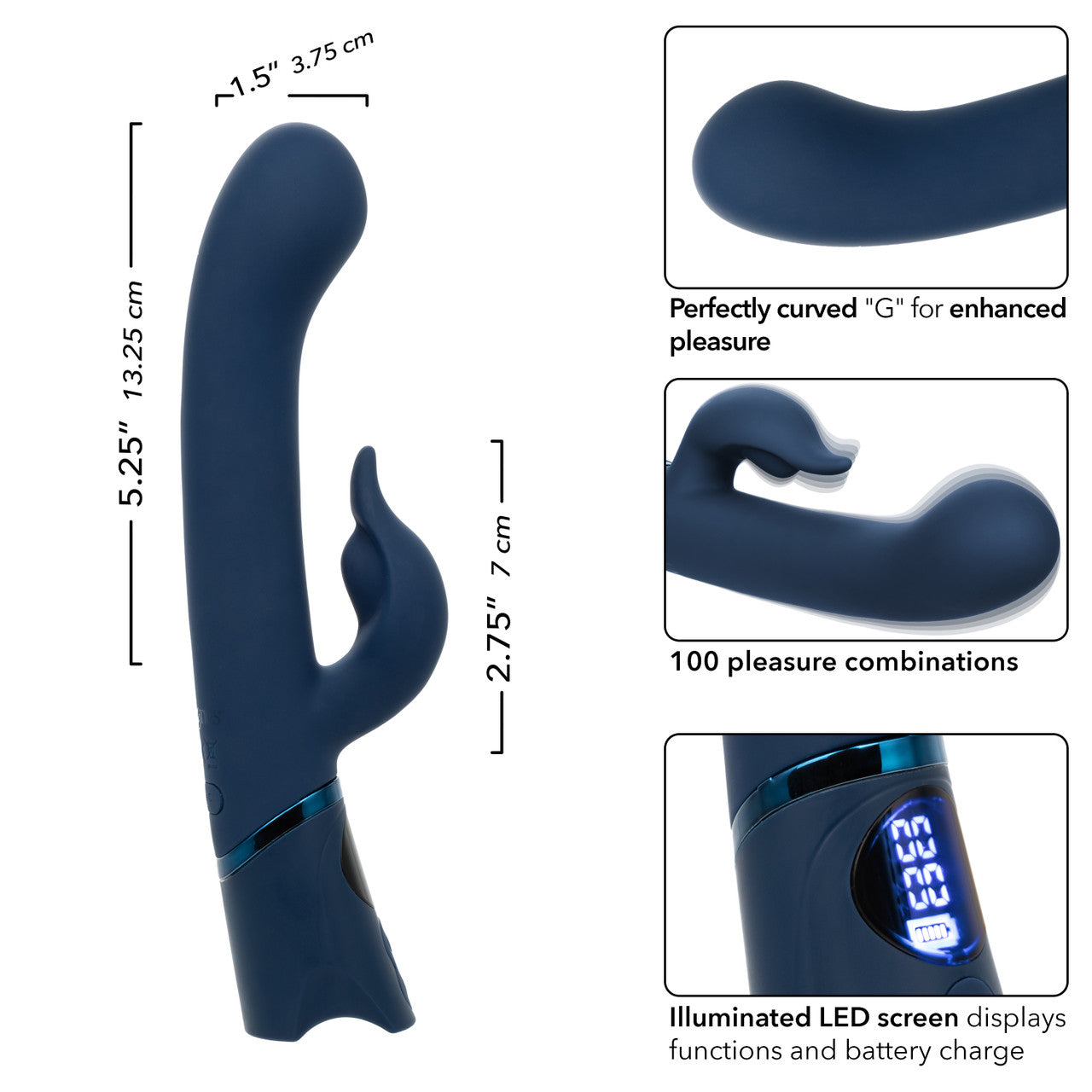 CalExotics Orgasmatron Digital G-Teaser Rechargeable Silicone Rabbit