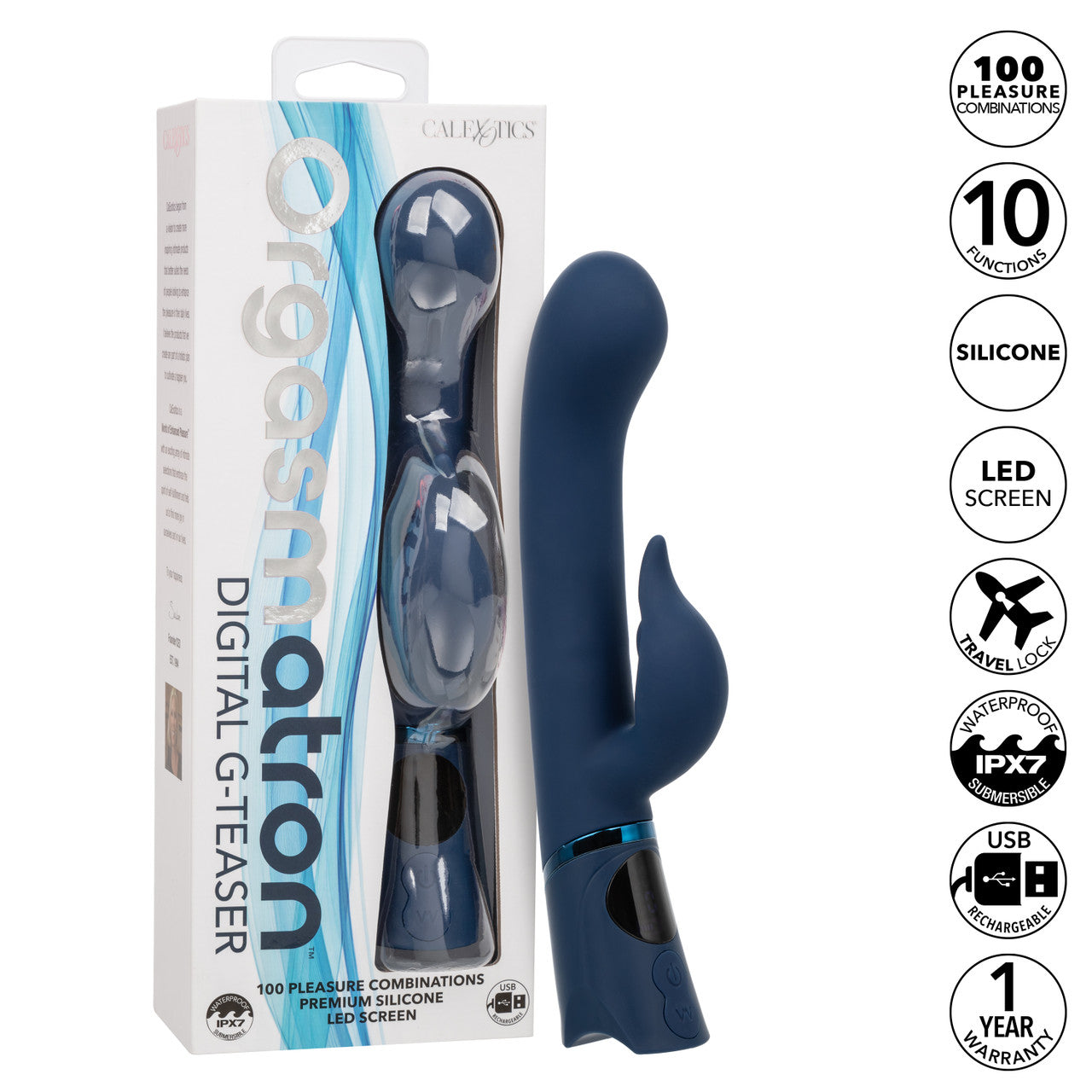 CalExotics Orgasmatron Digital G-Teaser Rechargeable Silicone Rabbit