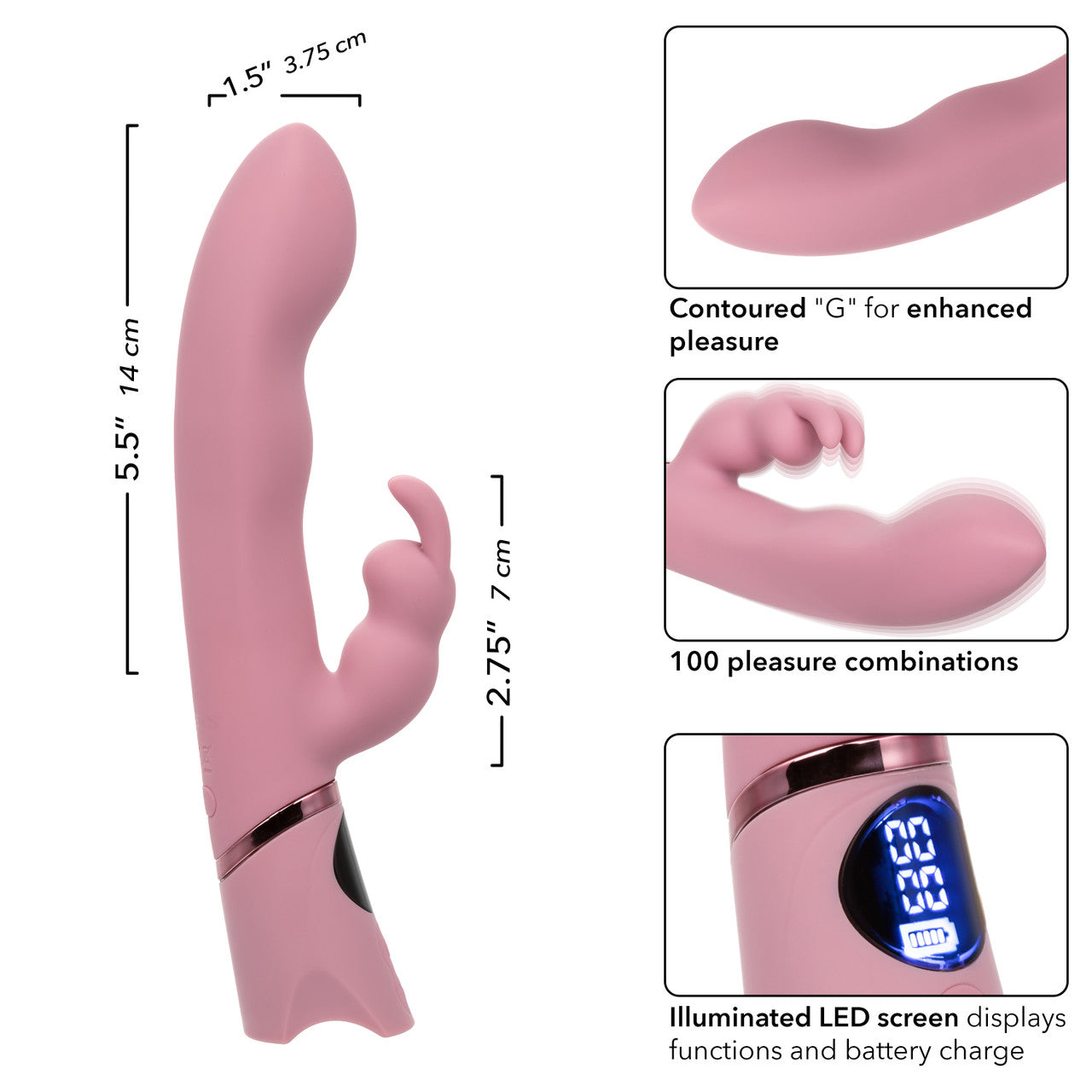 CalExotics Orgasmatron Digital G-Bunny Rechargeable Silicone Rabbit