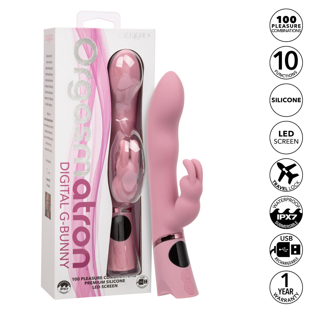 CalExotics Orgasmatron Digital G-Bunny Rechargeable Silicone Rabbit