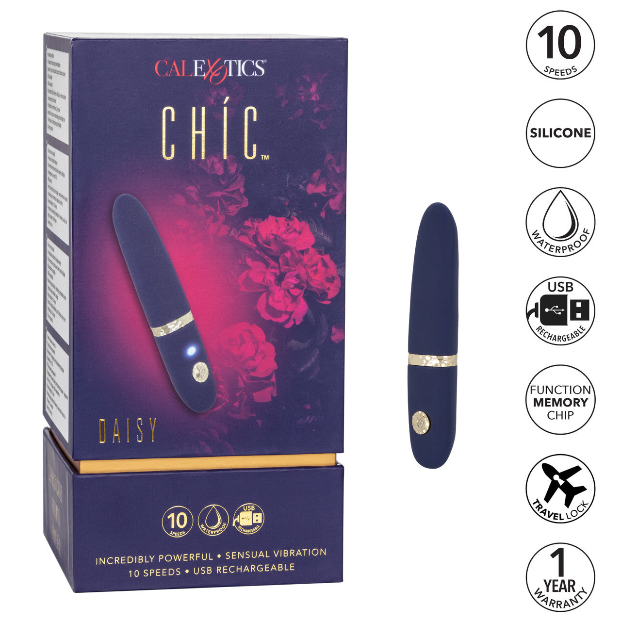 CalExotics Chic Daisey Silicone Rechargeable Stimulator