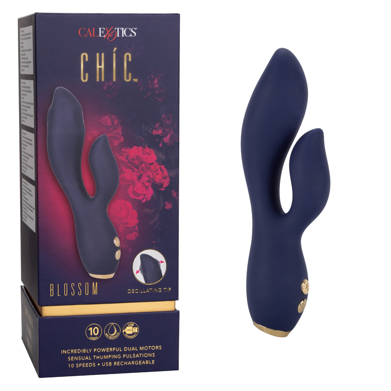 CalExotics Chic Blossom Rechargeable Silicone Rabbit Vibrator