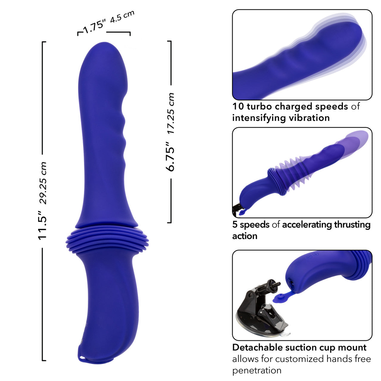 CalExotics Overdrive Remote Control Rechargeable Silicone Sex Machine Ridge Thruster