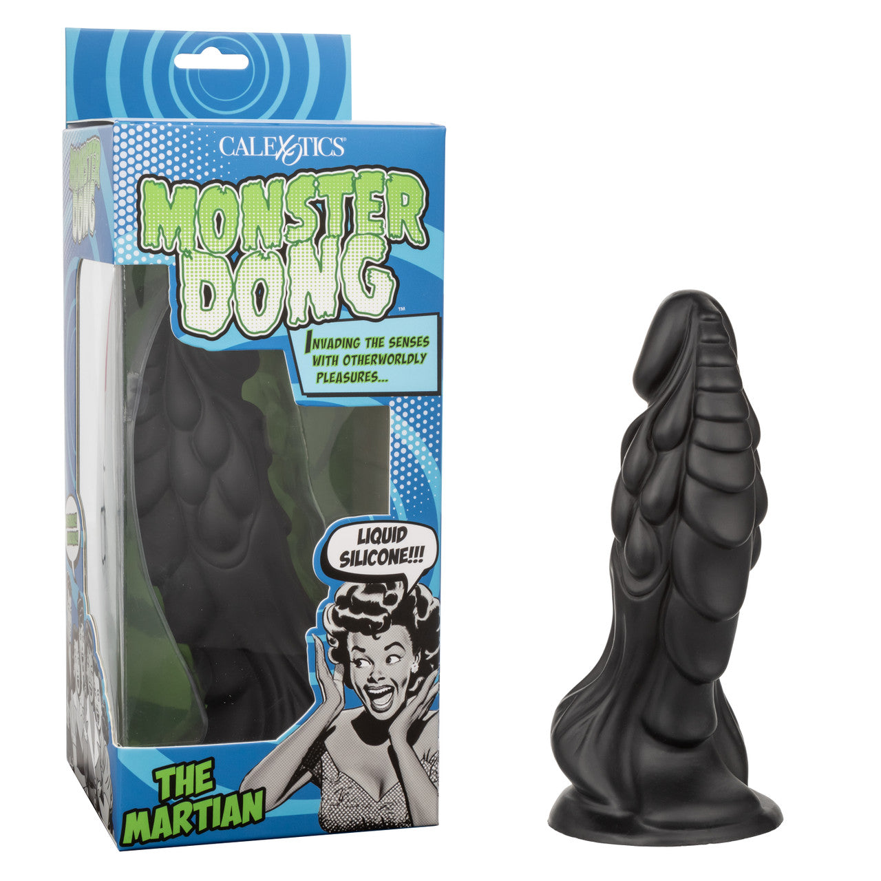 CalExotics Monster Dong The Martian Silicone Dildo 7.75in