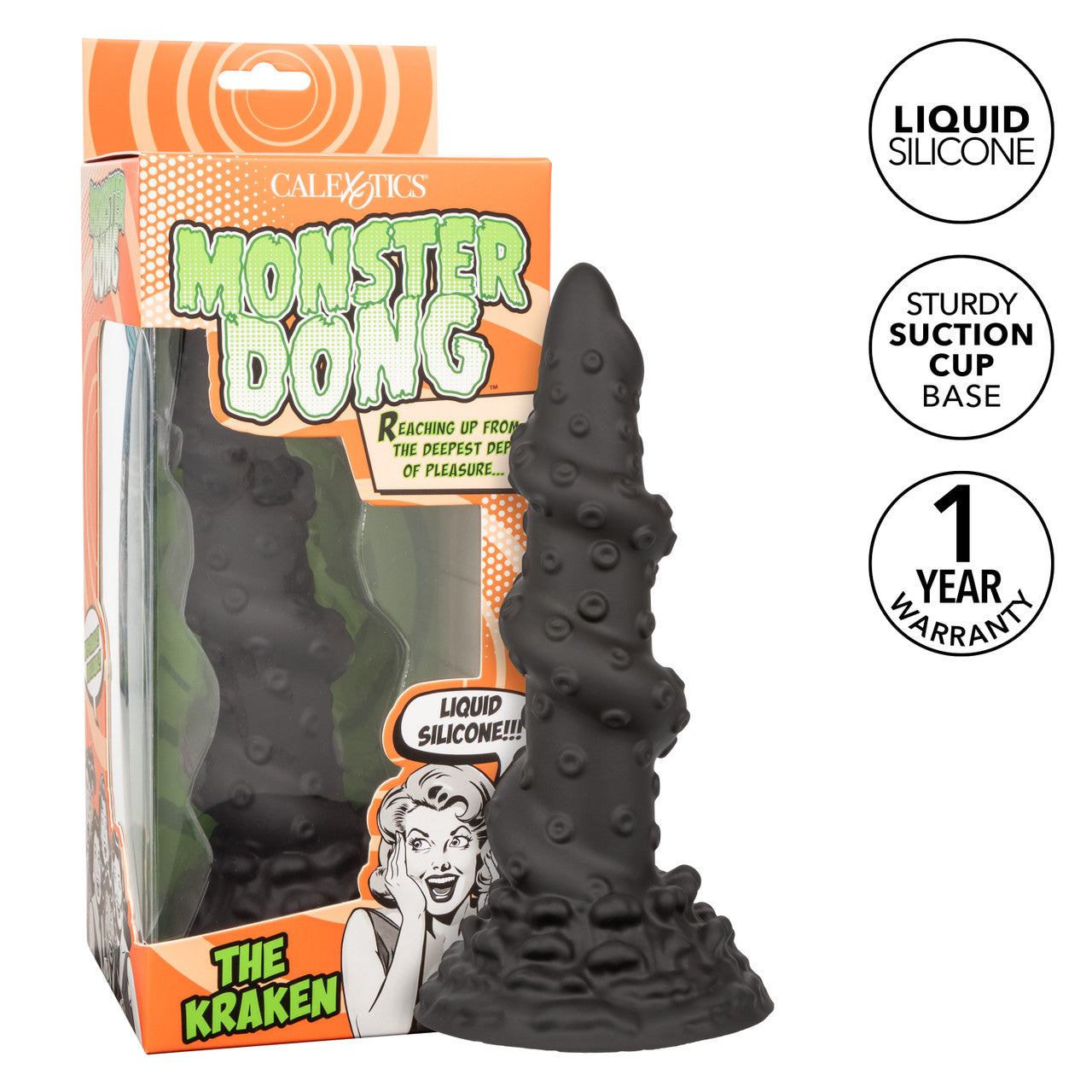 CalExotics Monster Dong The Kraken Silicone Dildo 8in