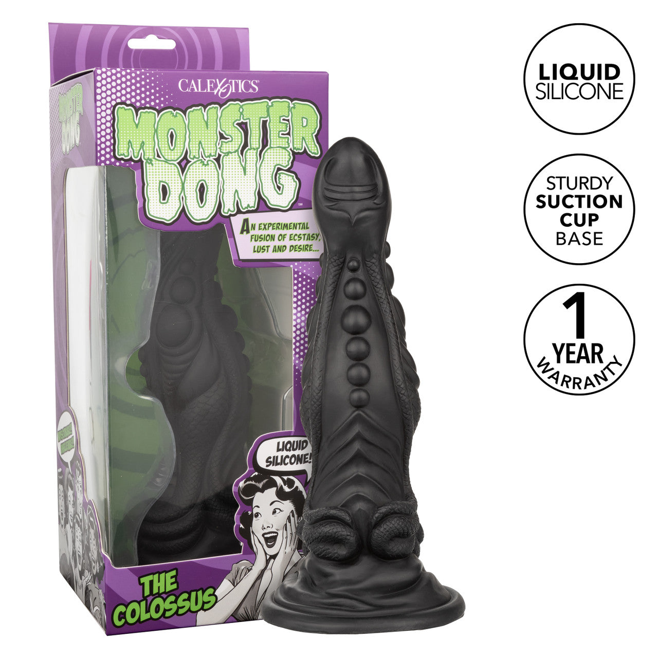 CalExotics Monster Dong The Colossus Silicone Dildo 9.75in