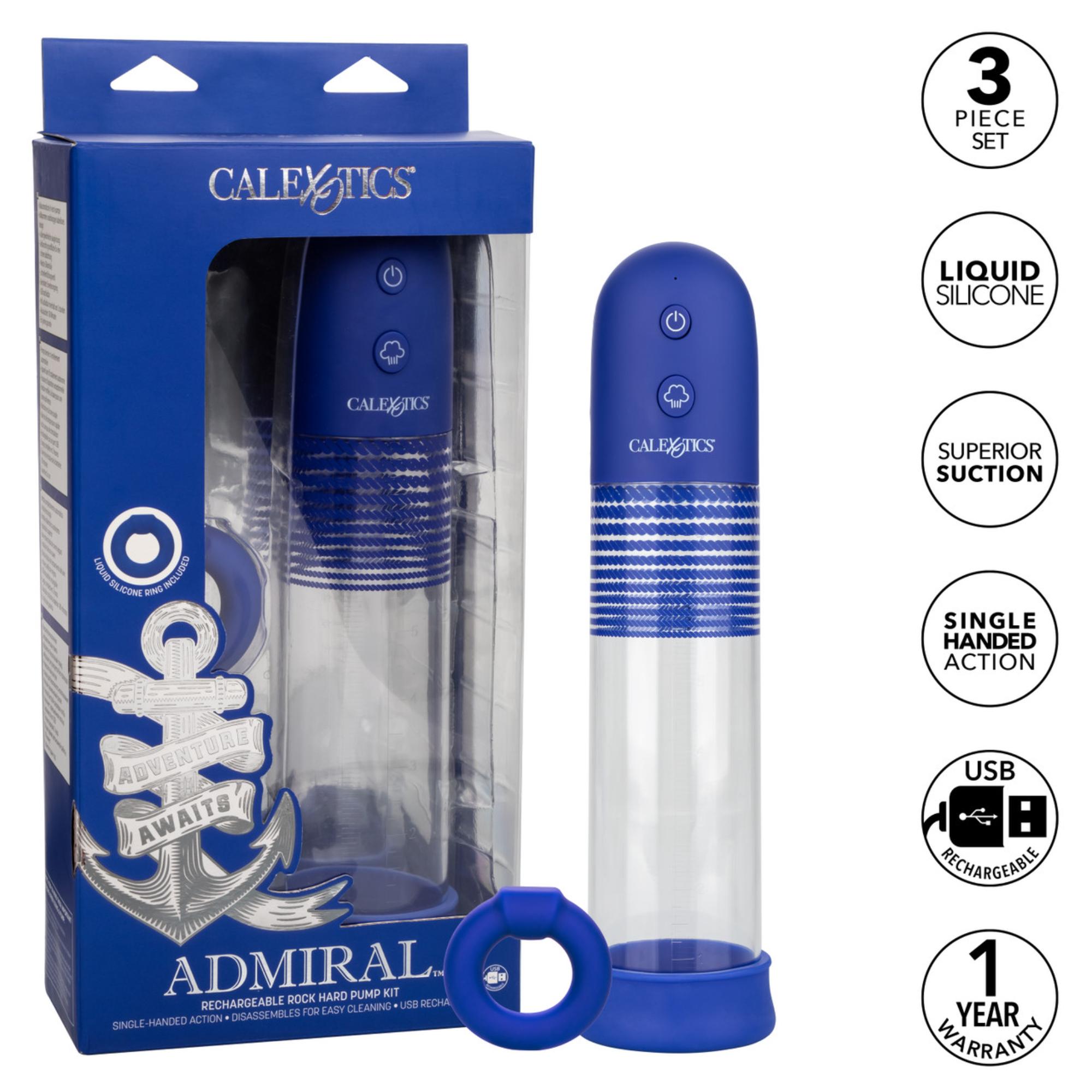 CalExotics Admiral Rechargeable Rock Hard Pump Kit