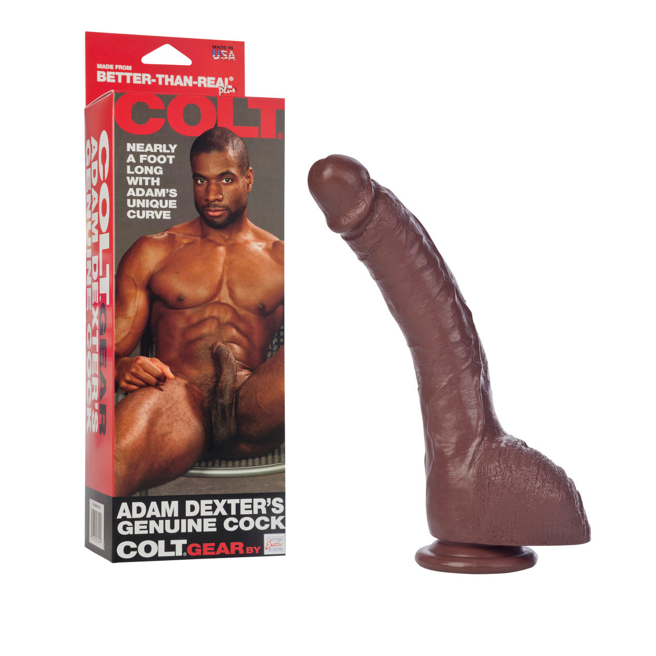 CalExotics COLT Adam Dexters Genuine Cock Dildo - Chocolate